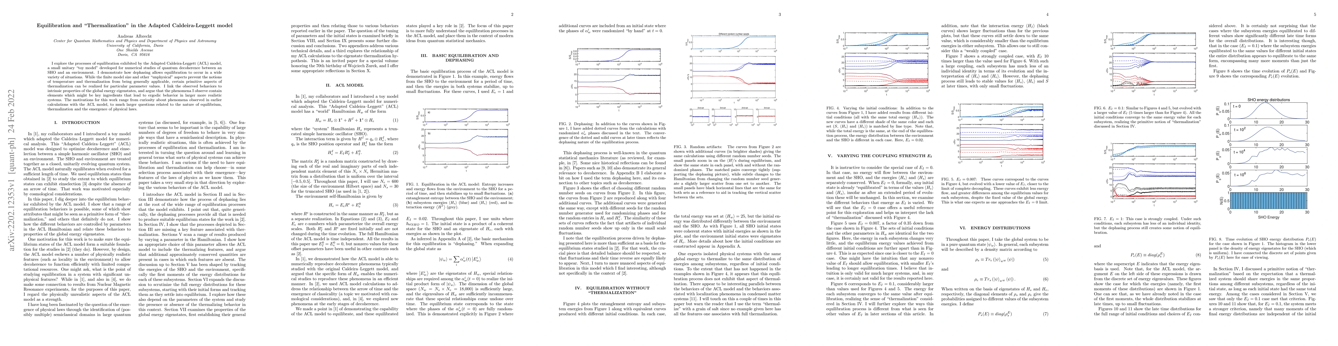 Thumbnail for Equilibration and "Thermalization'' in the Adapted Caldeira-Leggett
  model
