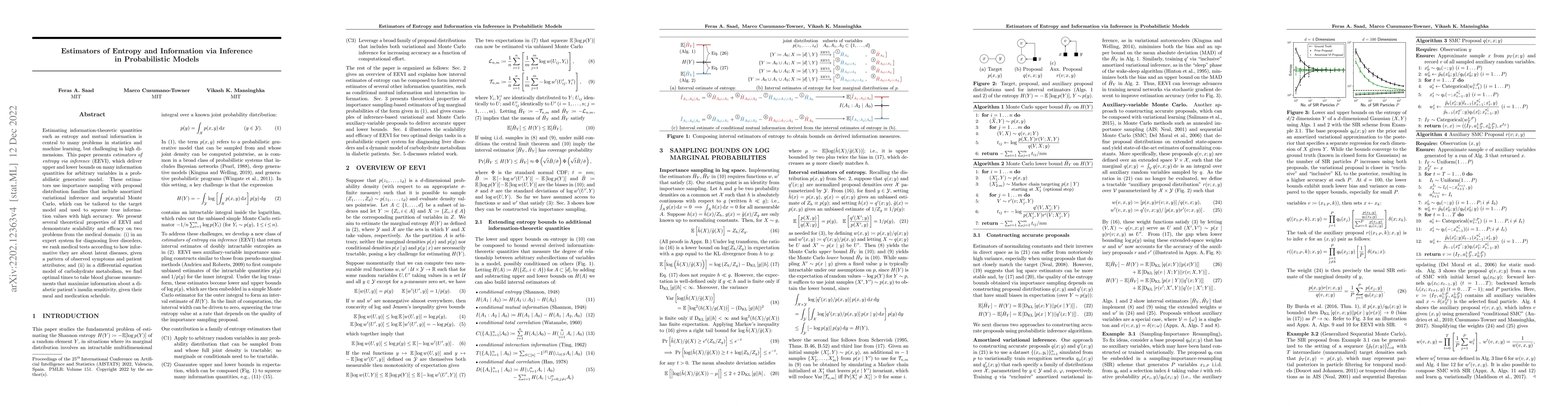 Thumbnail for Estimators of Entropy and Information via Inference in Probabilistic
  Models