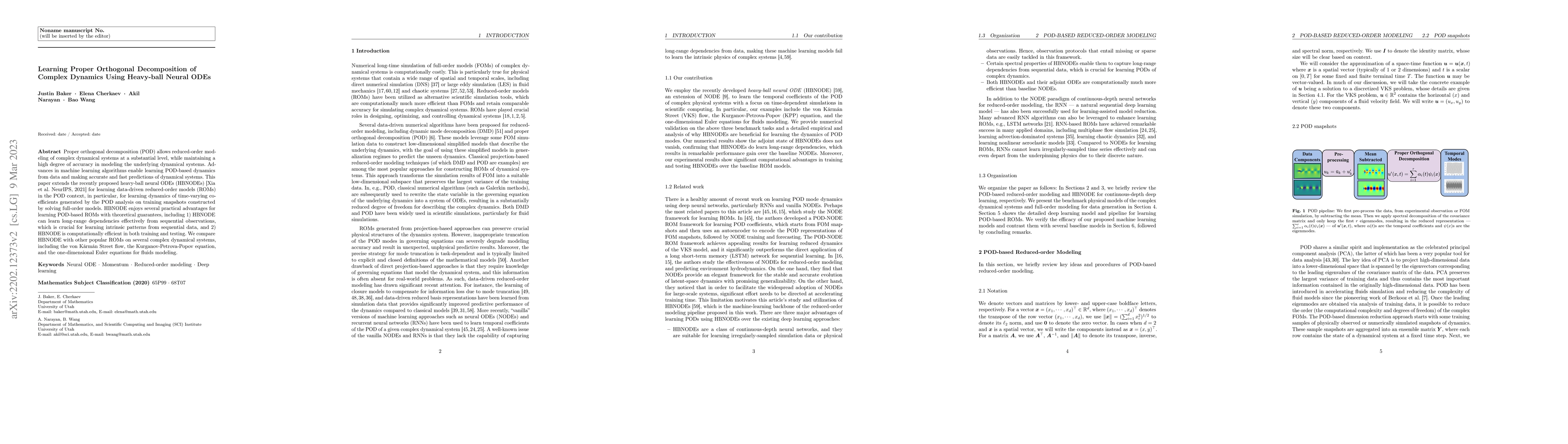 Thumbnail for Learning POD of Complex Dynamics Using Heavy-ball Neural ODEs