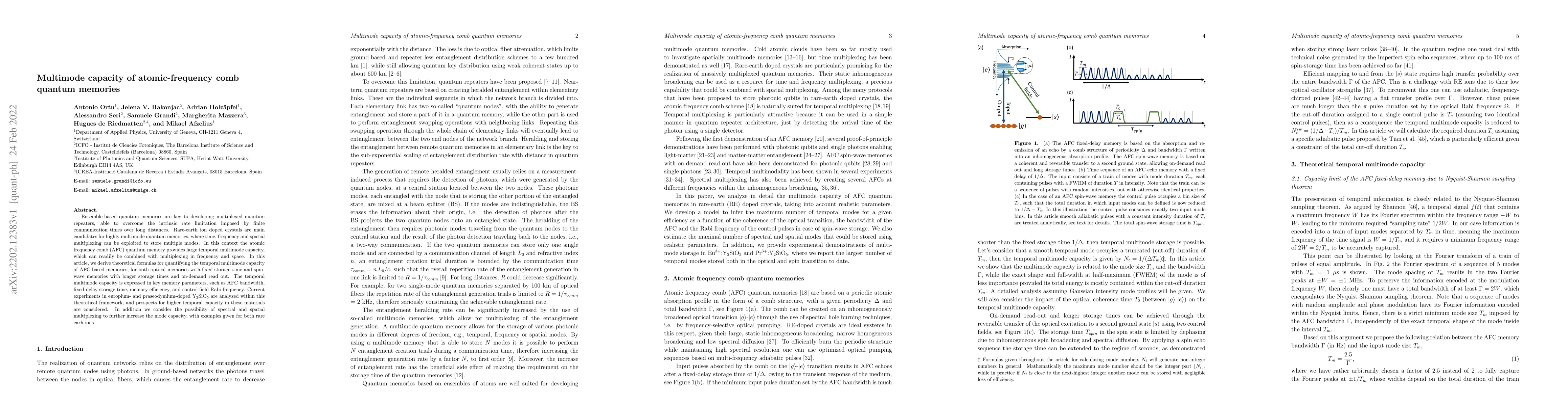Thumbnail for Multimode capacity of atomic-frequency comb quantum memories
