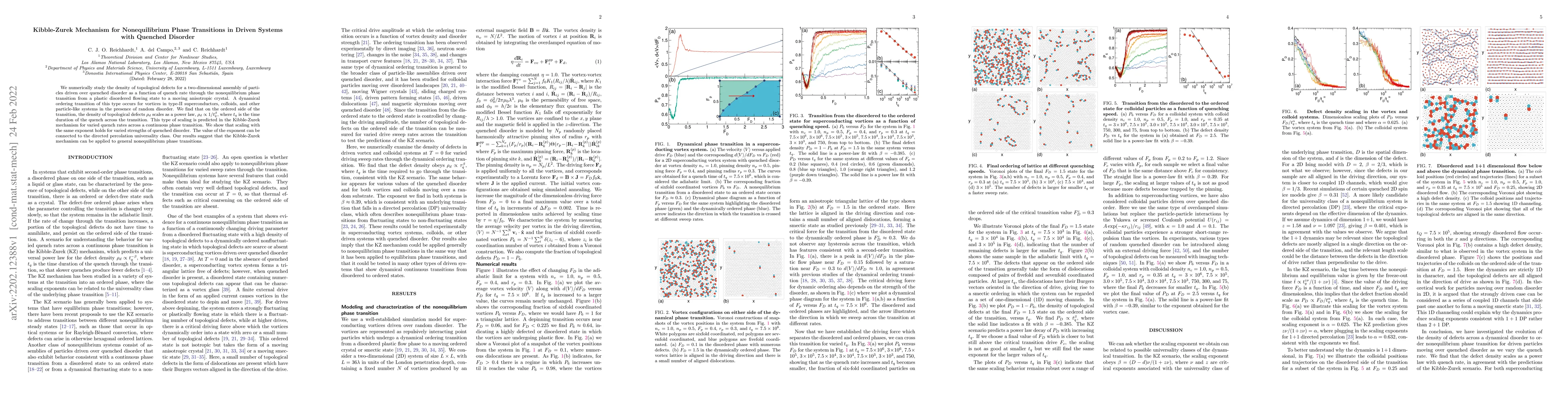 Thumbnail for Kibble-Zurek Mechanism for Nonequilibrium Phase Transitions in Driven
  Systems with Quenched Disorder