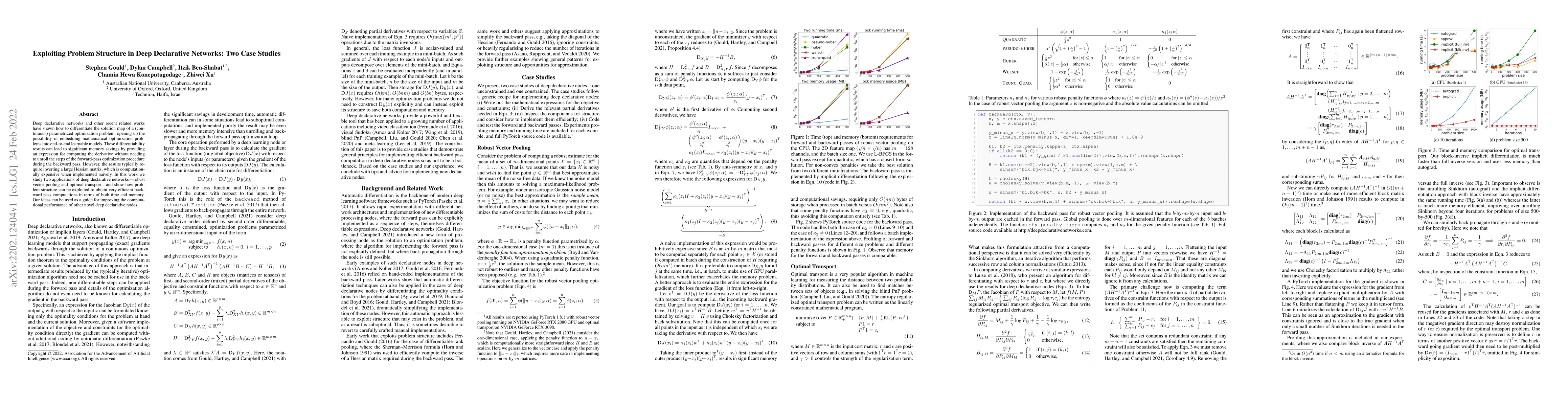 Thumbnail for Exploiting Problem Structure in Deep Declarative Networks: Two Case
  Studies