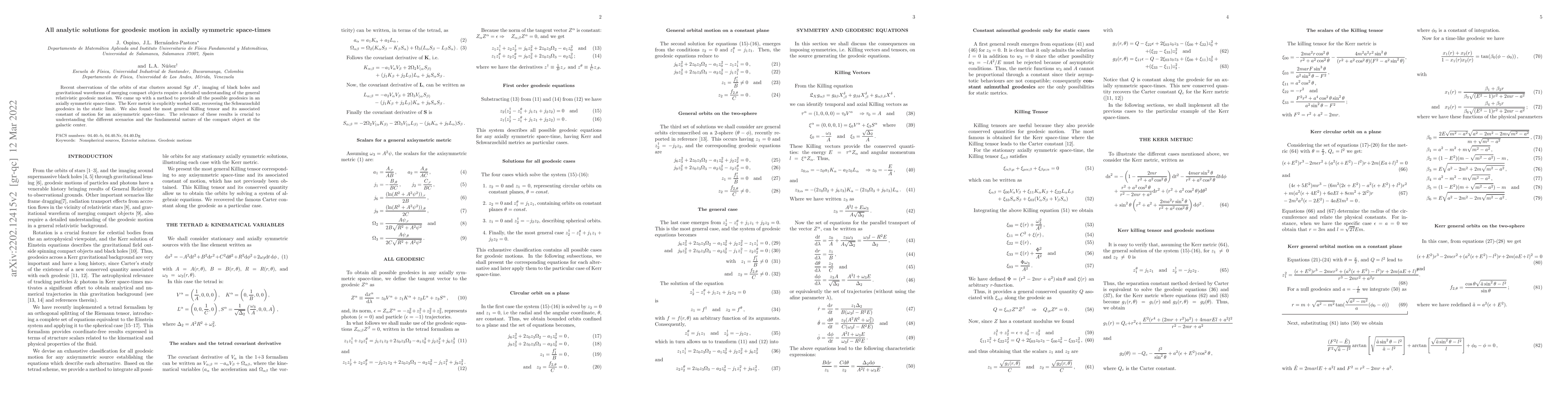 Thumbnail for All analytic solutions for geodesic motion in axially symmetric
  space-times