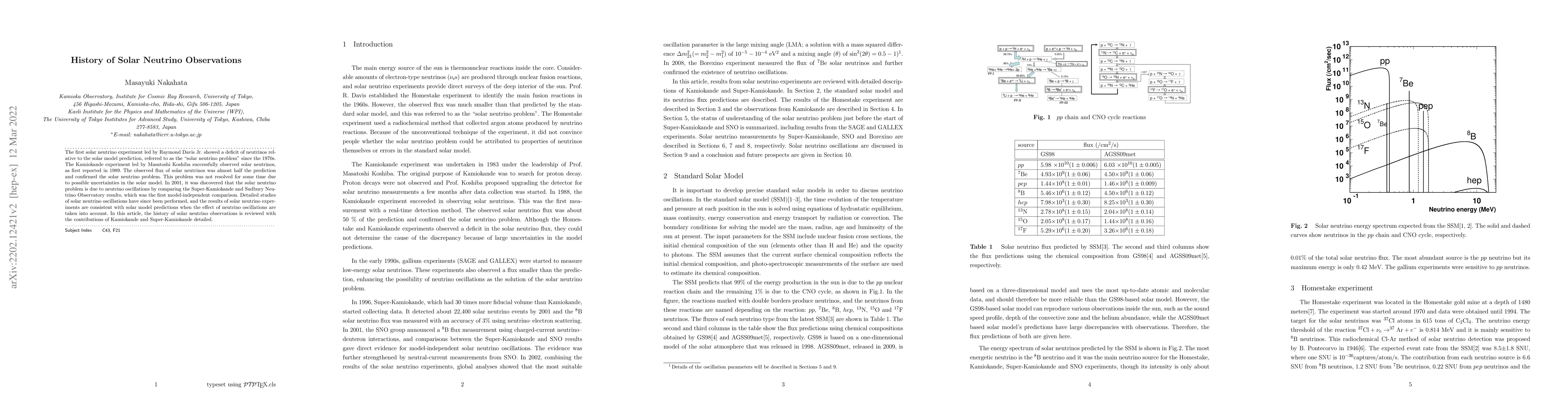 Thumbnail for History of Solar Neutrino Observations