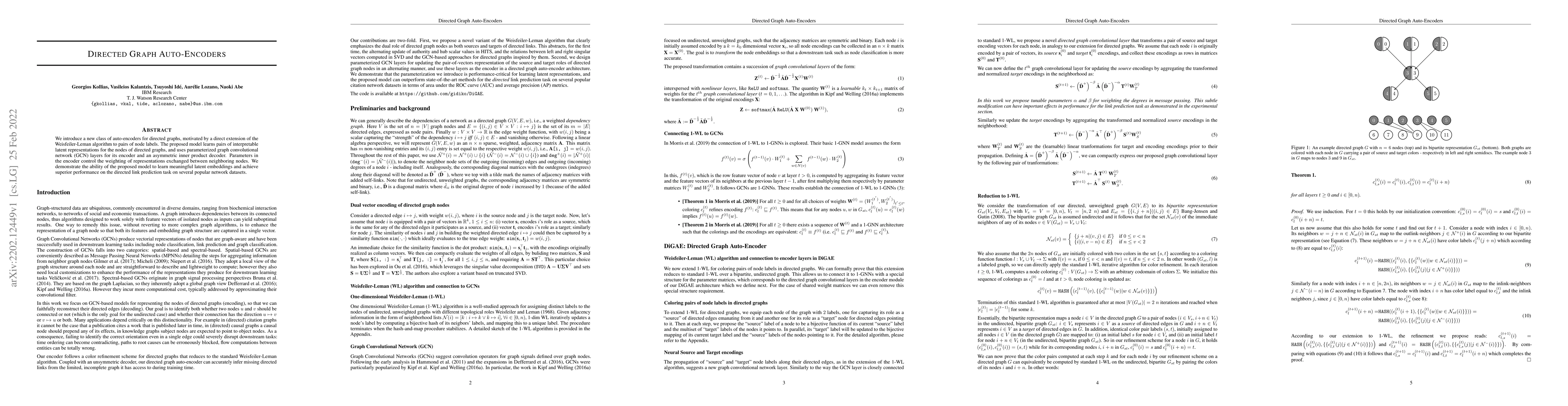 Thumbnail for Directed Graph Auto-Encoders