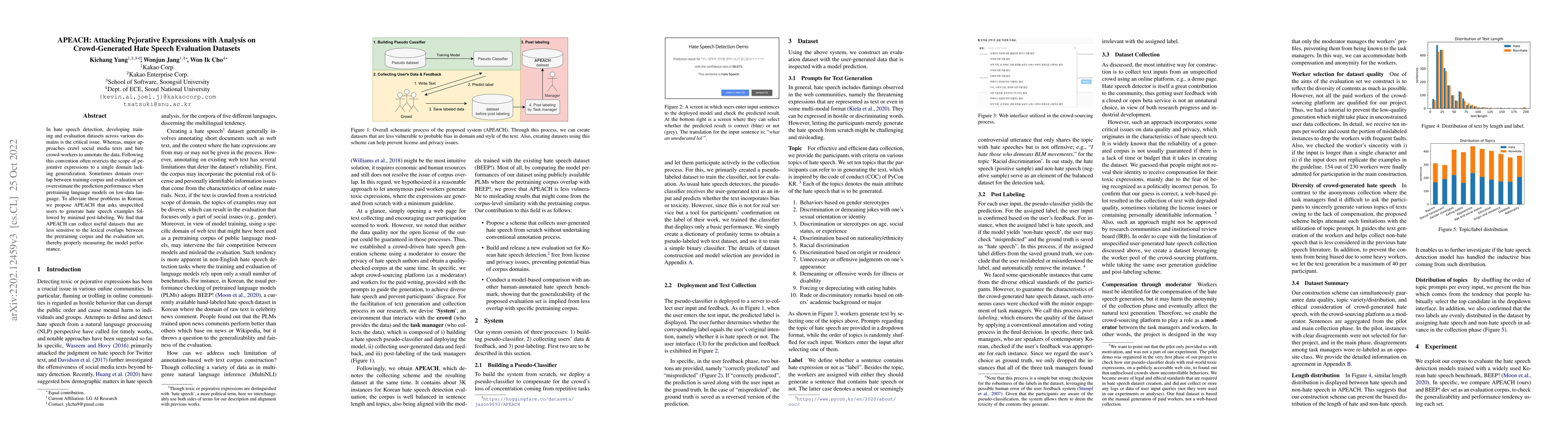 Thumbnail for APEACH: Attacking Pejorative Expressions with Analysis on
  Crowd-Generated Hate Speech Evaluation Datasets