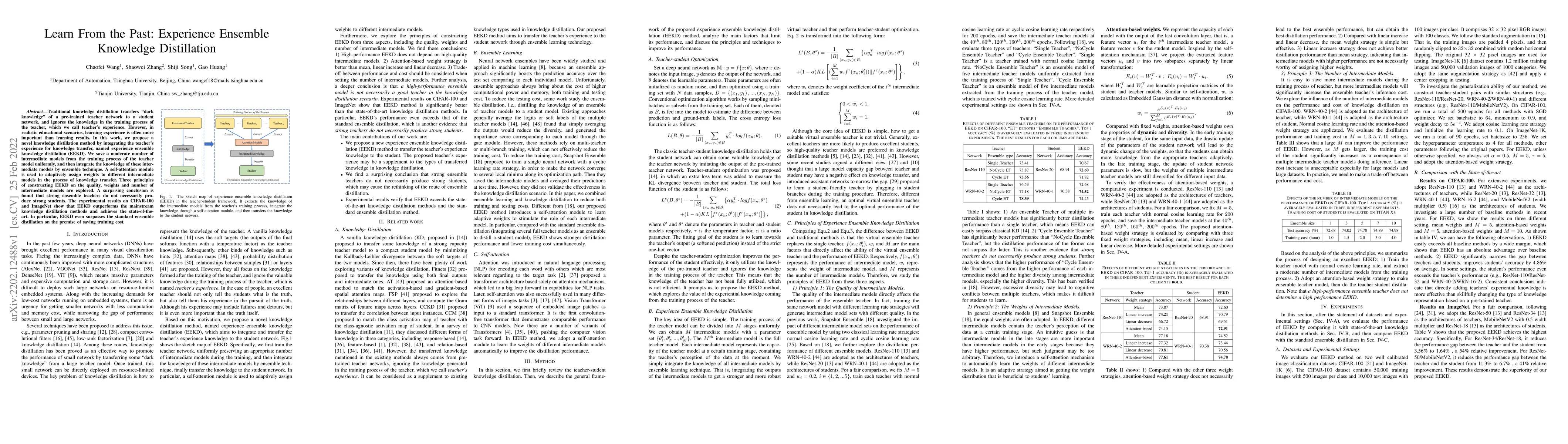 Thumbnail for Learn From the Past: Experience Ensemble Knowledge Distillation