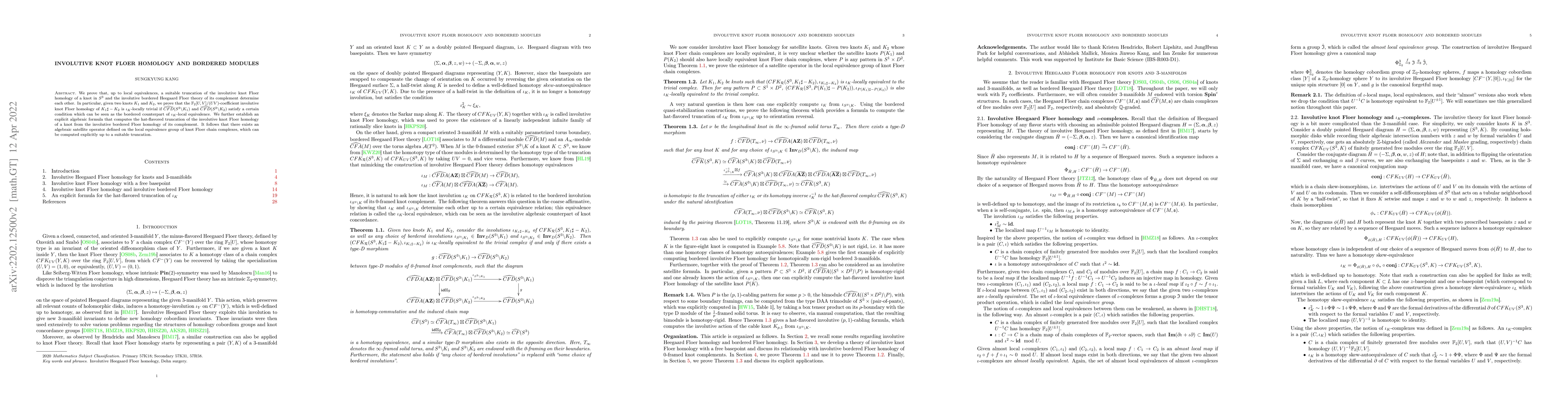 Thumbnail for Involutive knot Floer homology and bordered modules