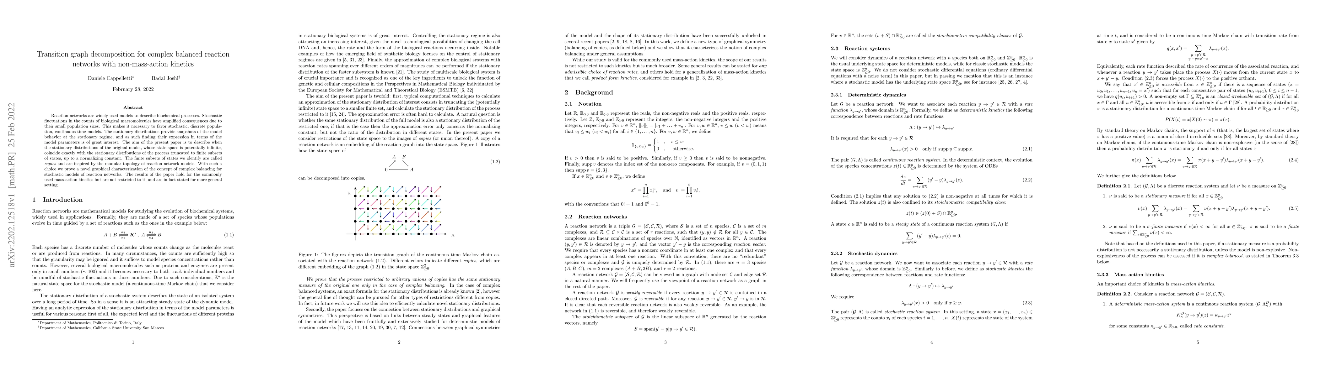 Thumbnail for Transition graph decomposition for complex balanced reaction networks
  with non-mass-action kinetics