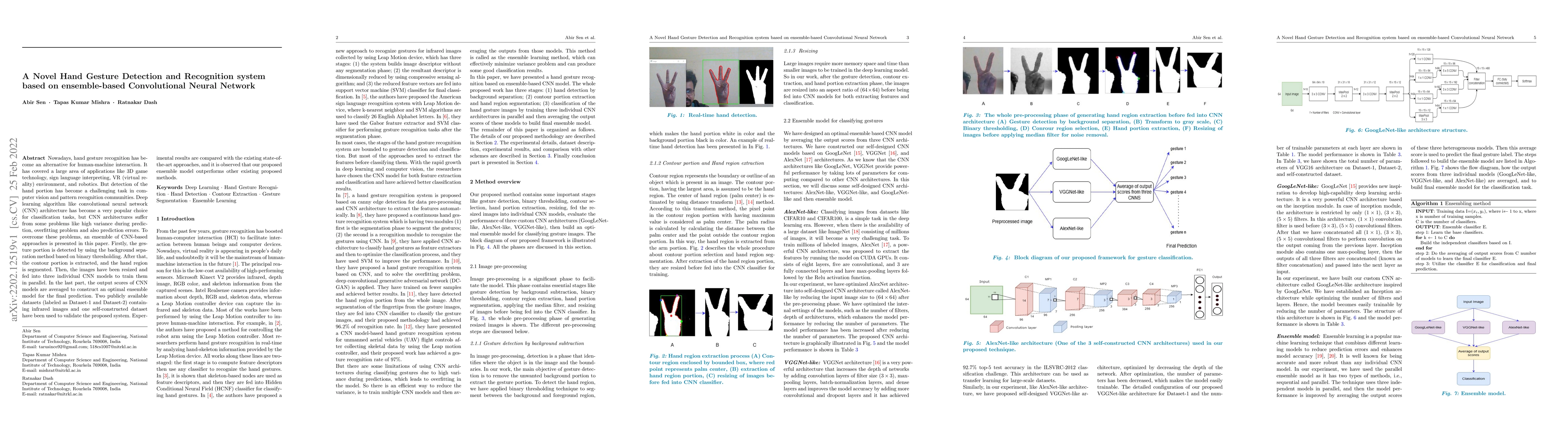 Thumbnail for A Novel Hand Gesture Detection and Recognition system based on
  ensemble-based Convolutional Neural Network