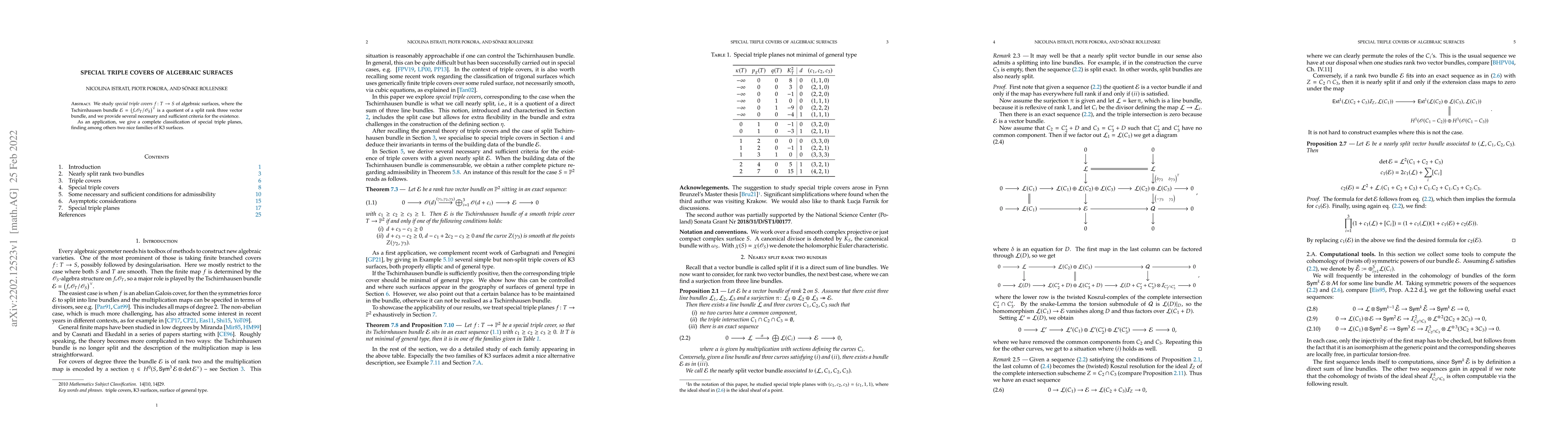 Thumbnail for Special triple covers of algebraic surfaces