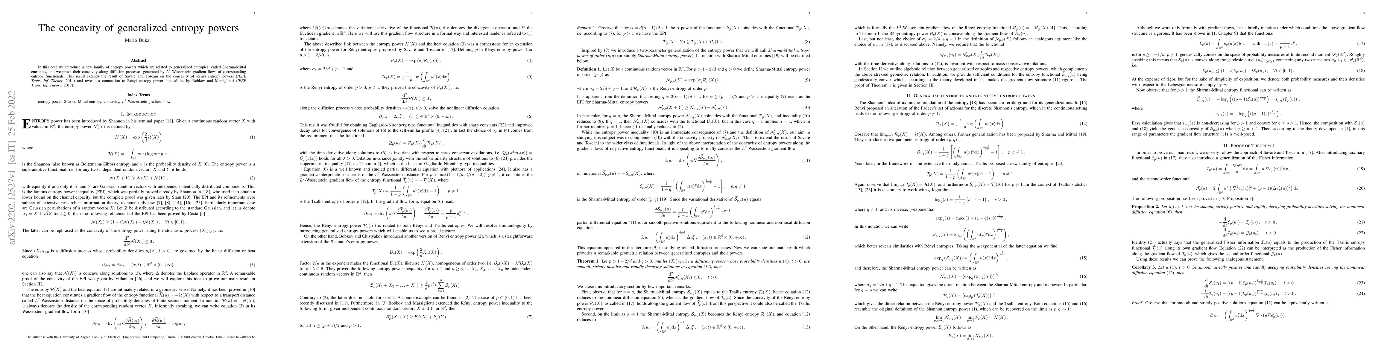 Thumbnail for The concavity of generalized entropy powers