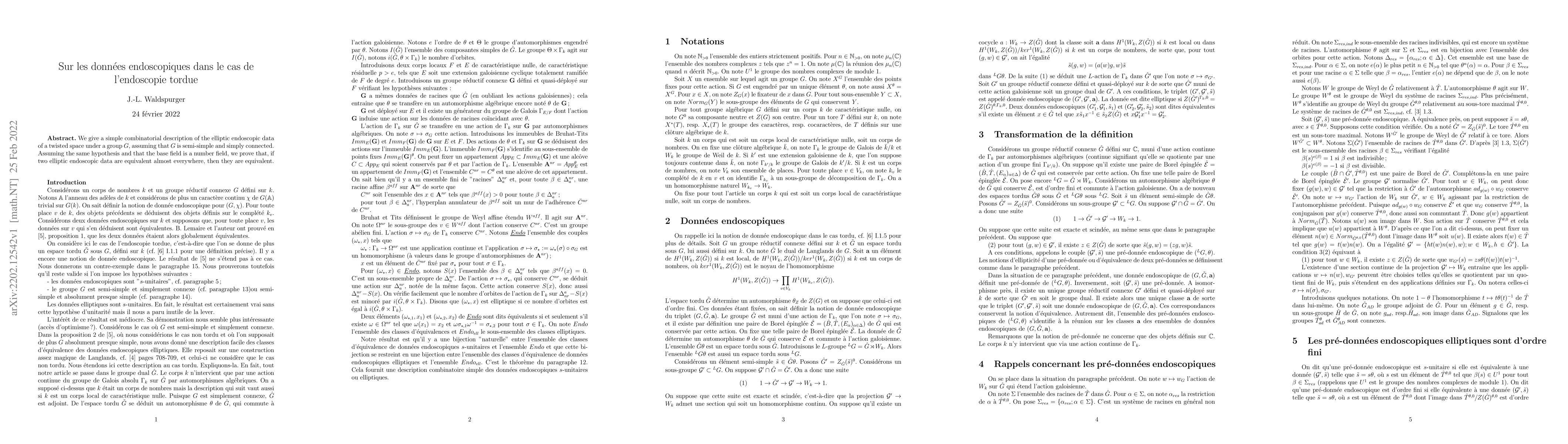 Thumbnail for Sur les donn{\'e}es endoscopiques dans le cas de l'endoscopie tordue