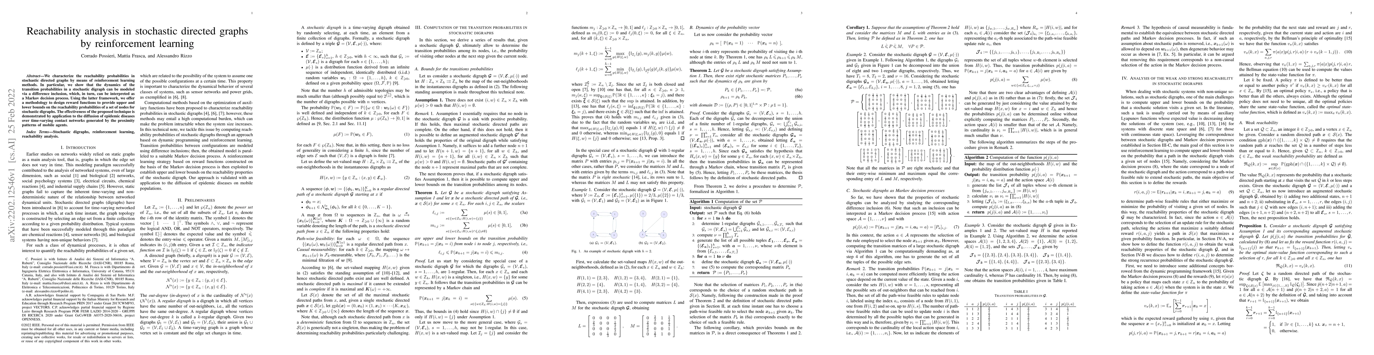 Thumbnail for Reachability analysis in stochastic directed graphs by reinforcement
  learning