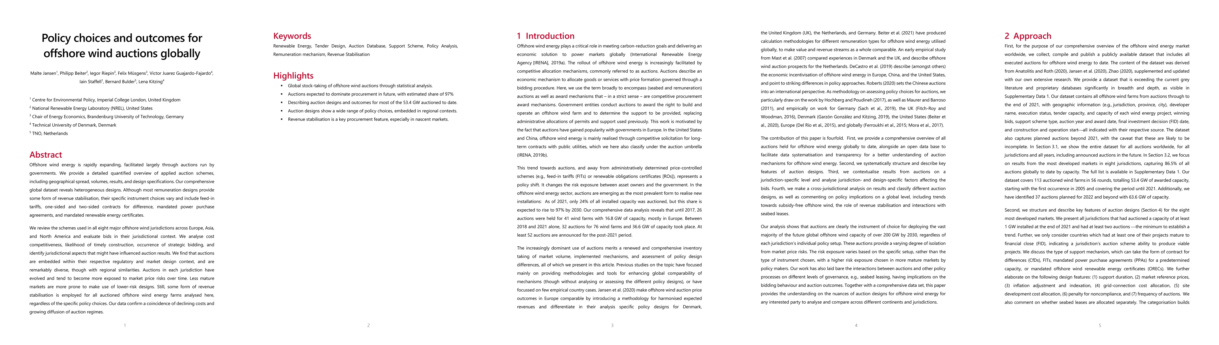 Thumbnail for Policy choices and outcomes for offshore wind auctions globally