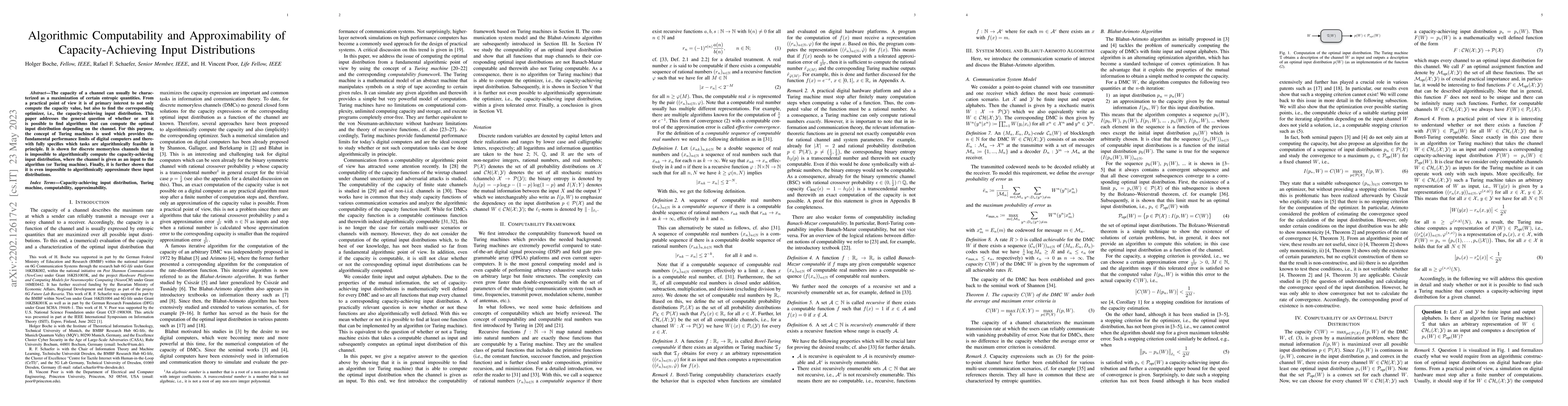 Thumbnail for Algorithmic Computability and Approximability of Capacity-Achieving
  Input Distributions