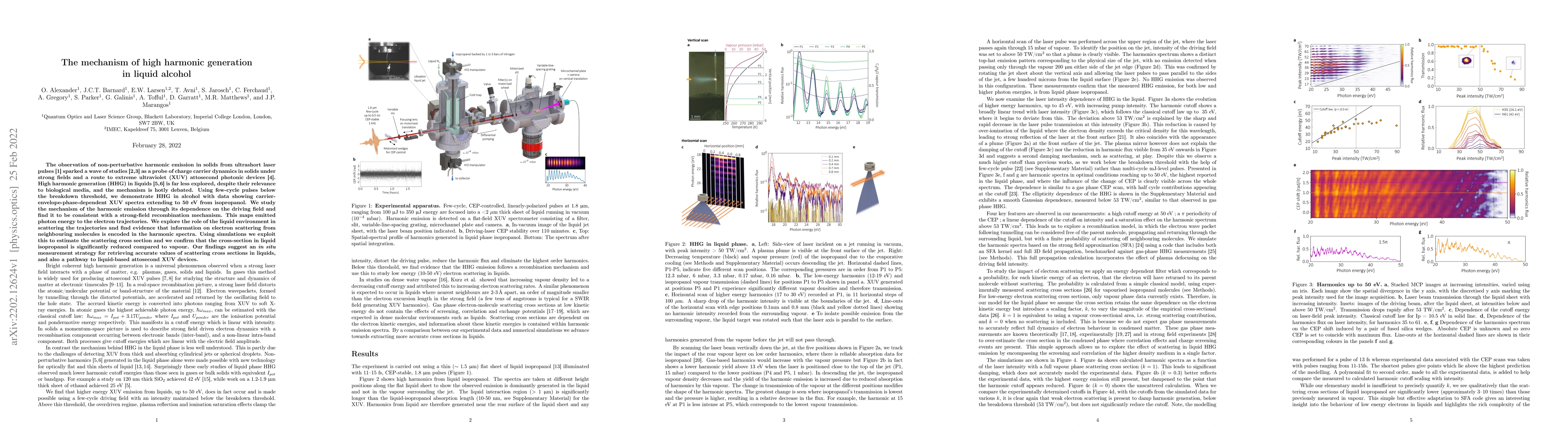 Thumbnail for The mechanism of high harmonic generation in liquid alcohol