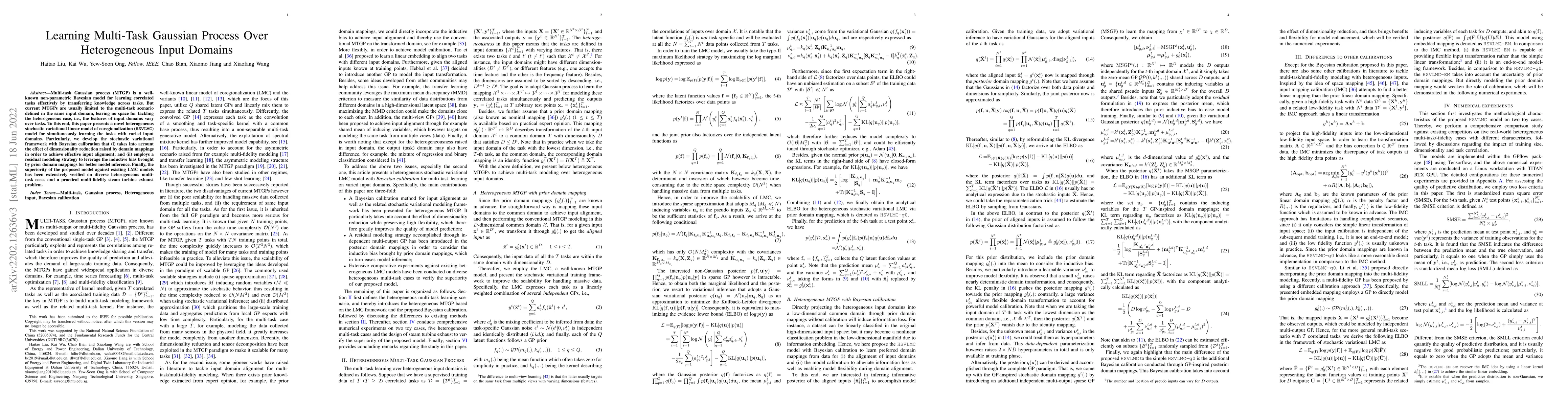 Thumbnail for Learning Multi-Task Gaussian Process Over Heterogeneous Input Domains