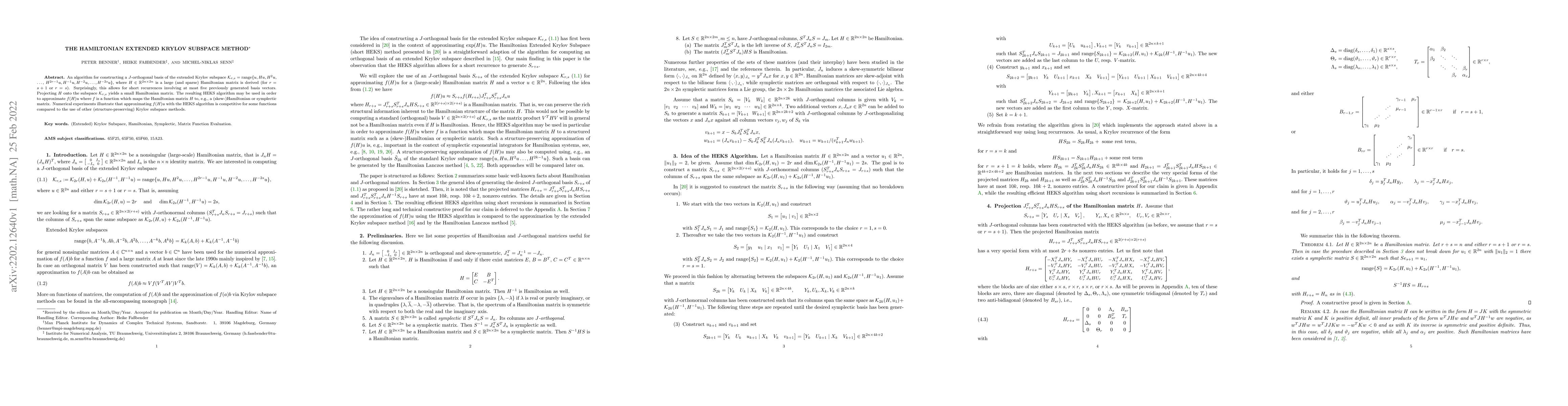 Thumbnail for The Hamiltonian Extended Krylov Subspace Method