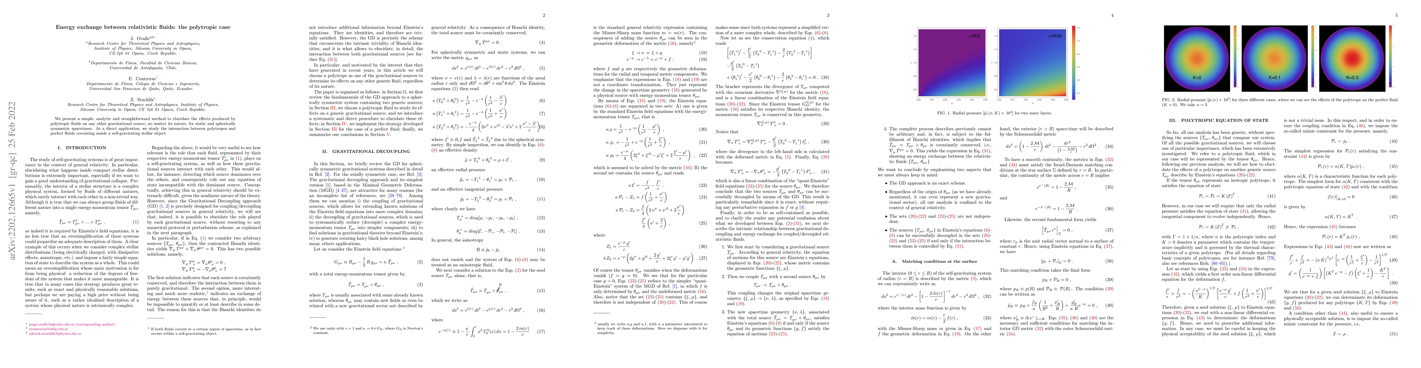 Thumbnail for Energy exchange between relativistic fluids: the polytropic case