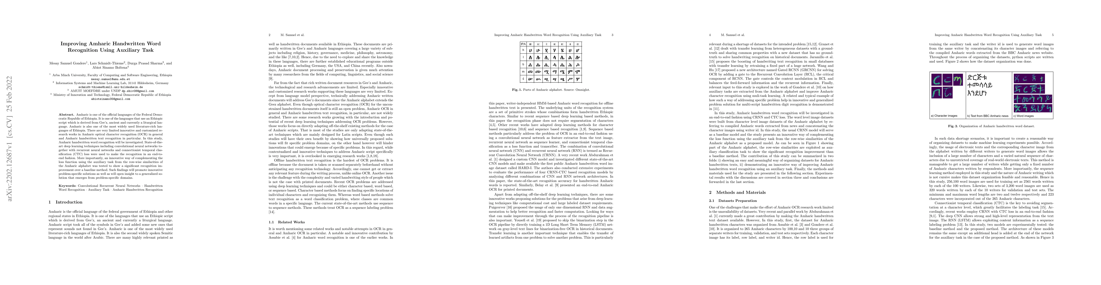 Thumbnail for Improving Amharic Handwritten Word Recognition Using Auxiliary Task