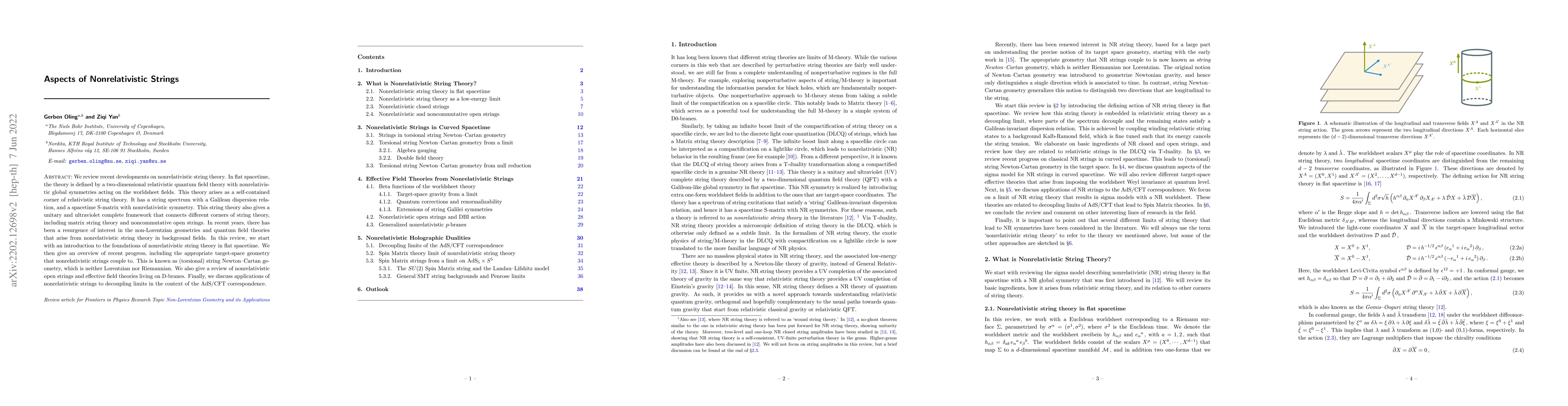 Thumbnail for Aspects of Nonrelativistic Strings