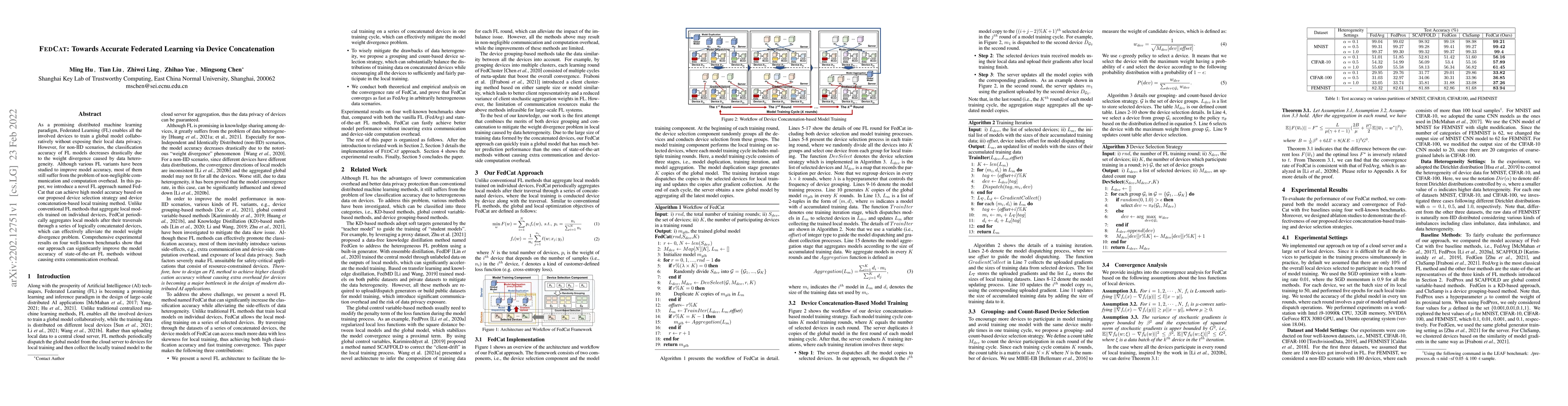 Thumbnail for FedCAT: Towards Accurate Federated Learning via Device Concatenation