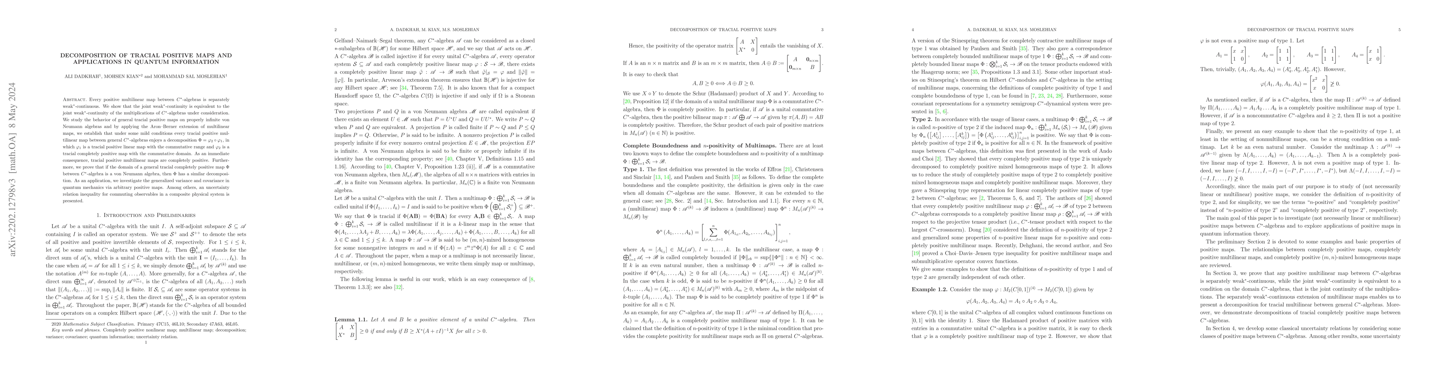 Thumbnail for Decomposition of tracial positive maps and applications in quantum
  information