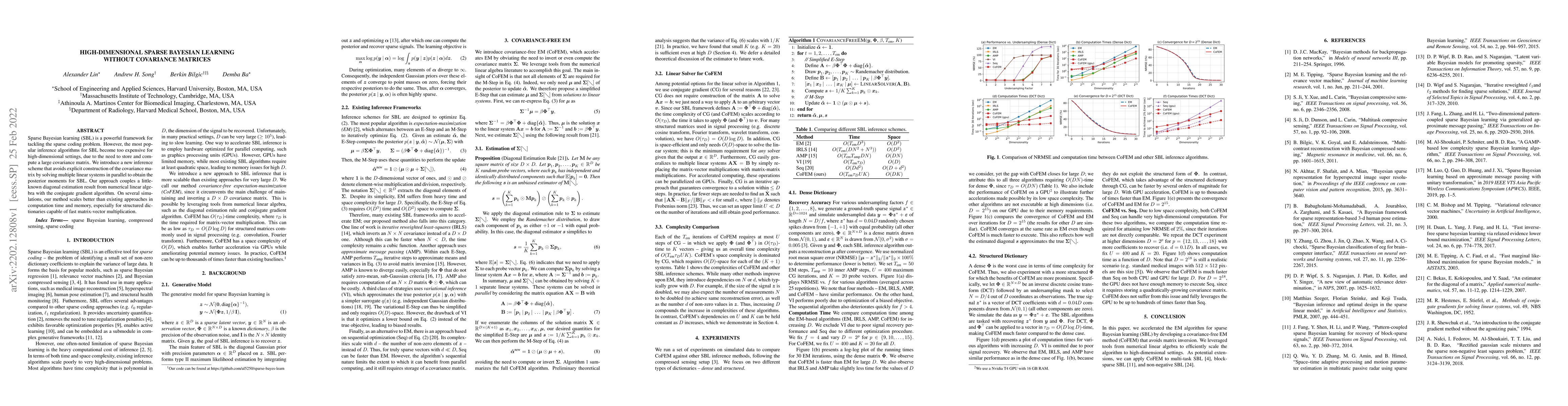 Thumbnail for High-Dimensional Sparse Bayesian Learning without Covariance Matrices