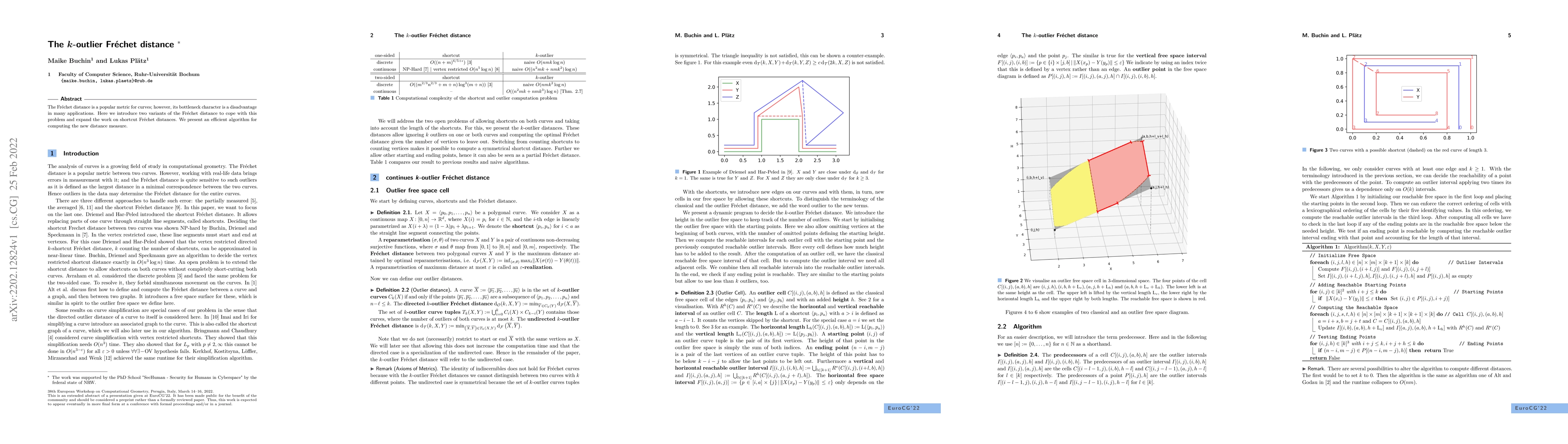 Thumbnail for The k-outlier Fr\'echet distance