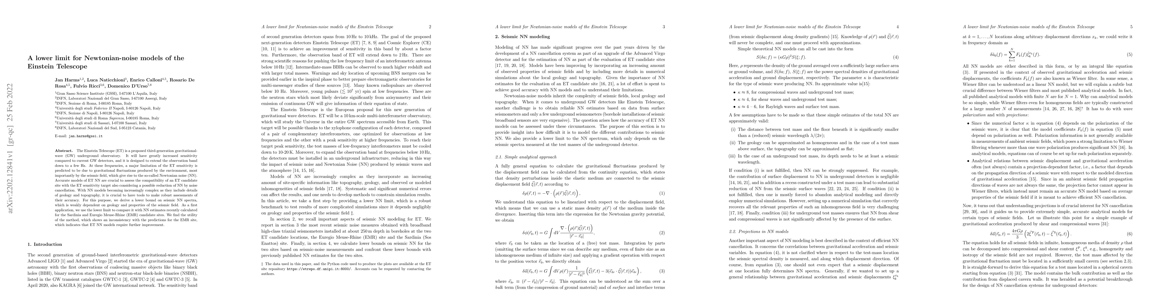 Thumbnail for A lower limit for Newtonian-noise models of the Einstein Telescope