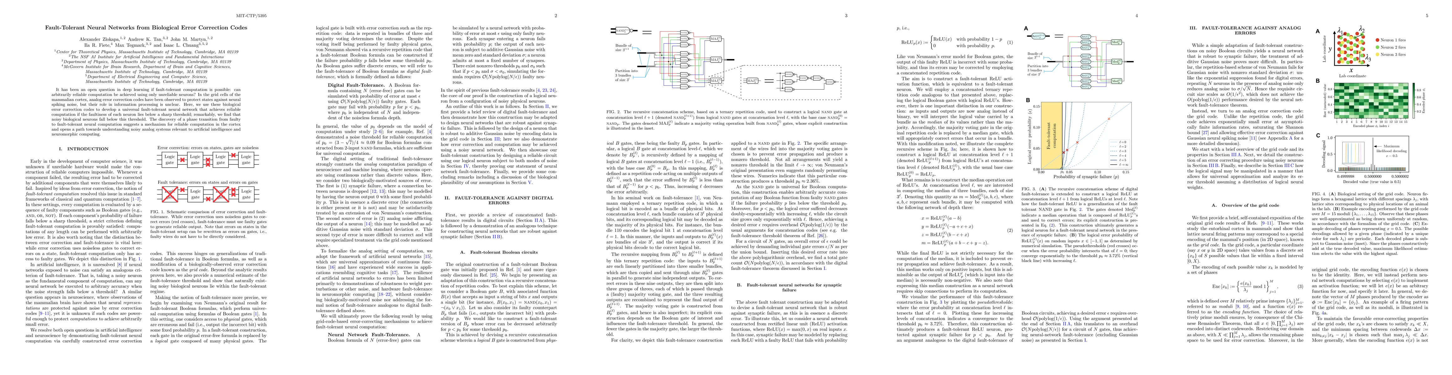 Thumbnail for Fault-Tolerant Neural Networks from Biological Error Correction Codes