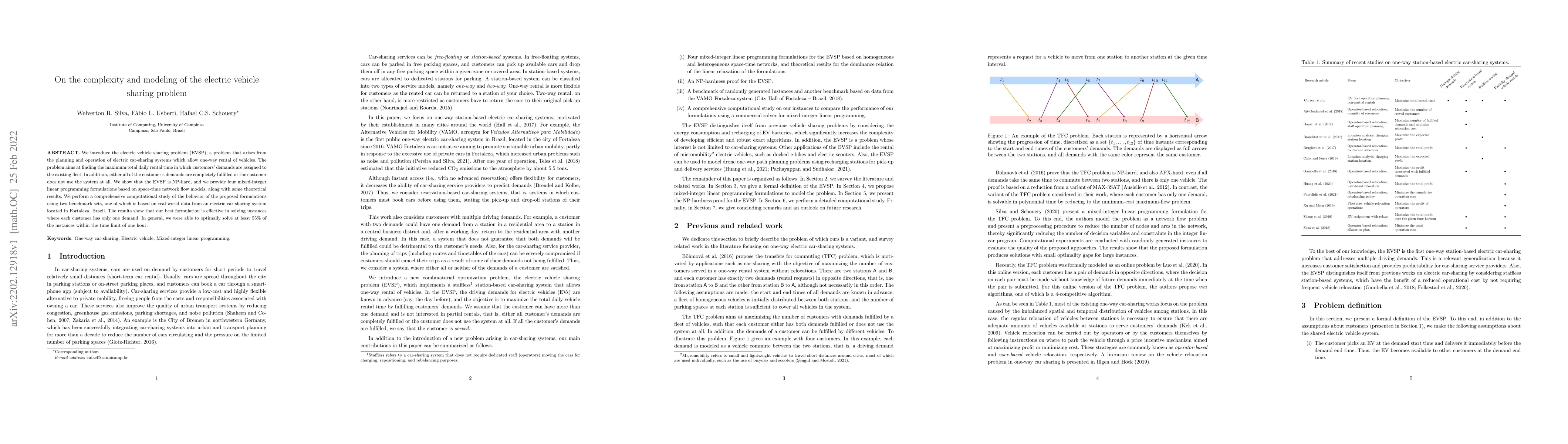 Thumbnail for On the complexity and modeling of the electric vehicle sharing problem