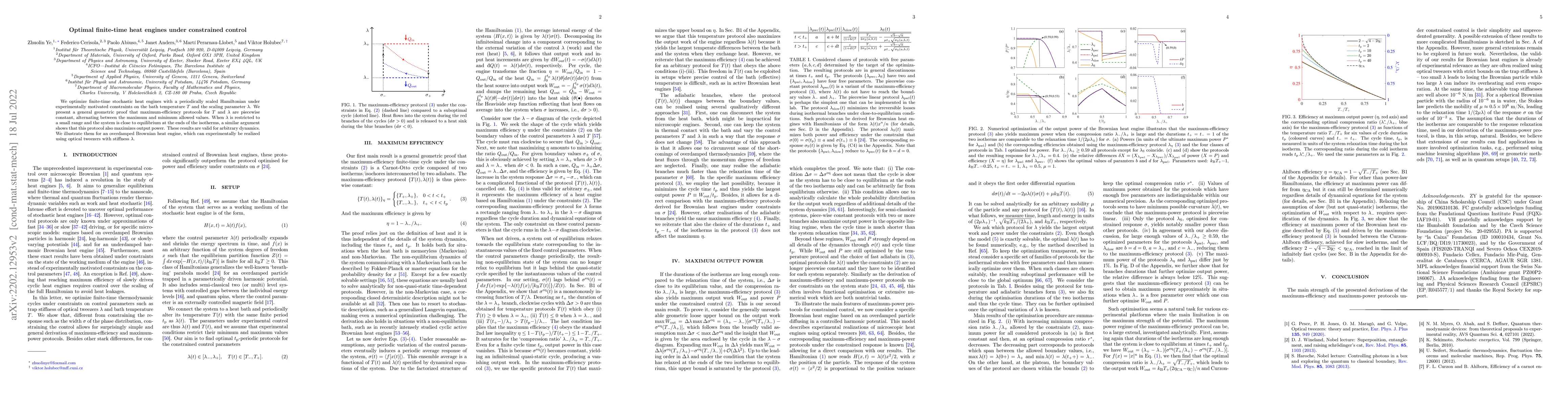Thumbnail for Optimal finite-time heat engines under constrained control