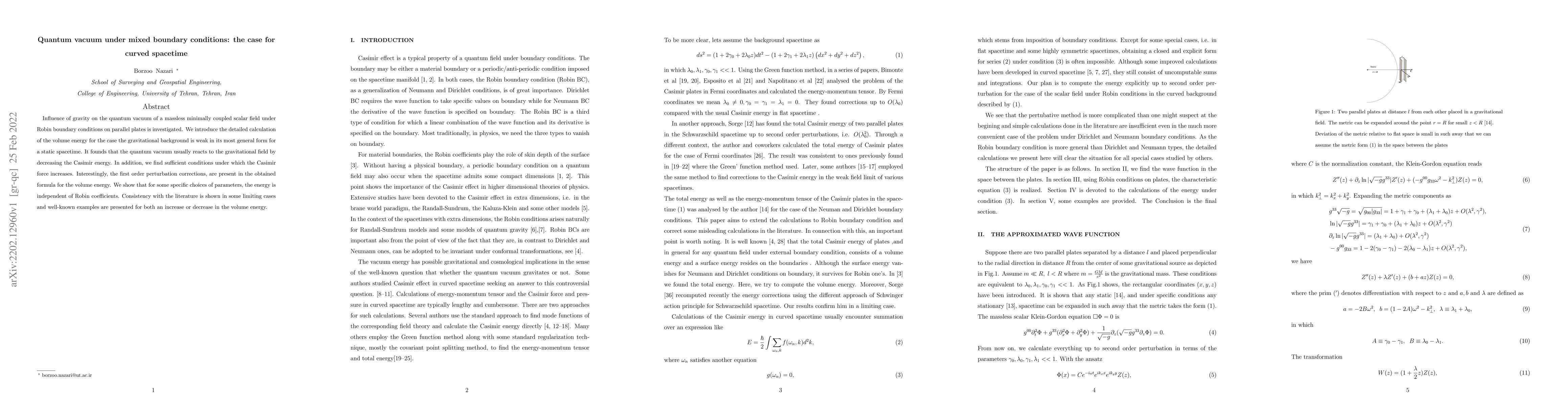 Thumbnail for Quantum vacuum under mixed boundary conditions: the case for curved
  spacetime