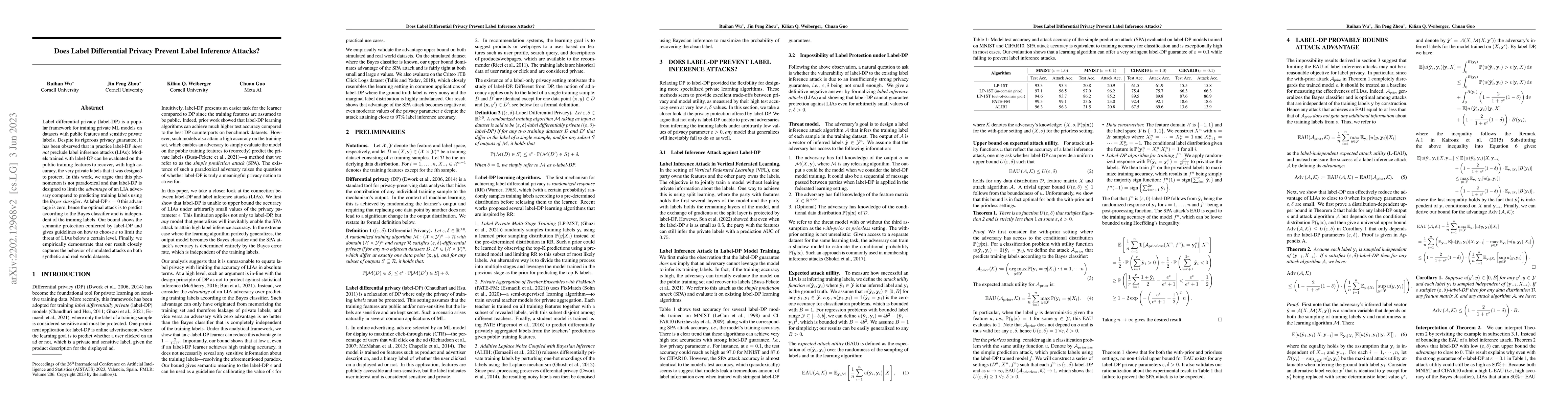 Thumbnail for Does Label Differential Privacy Prevent Label Inference Attacks?