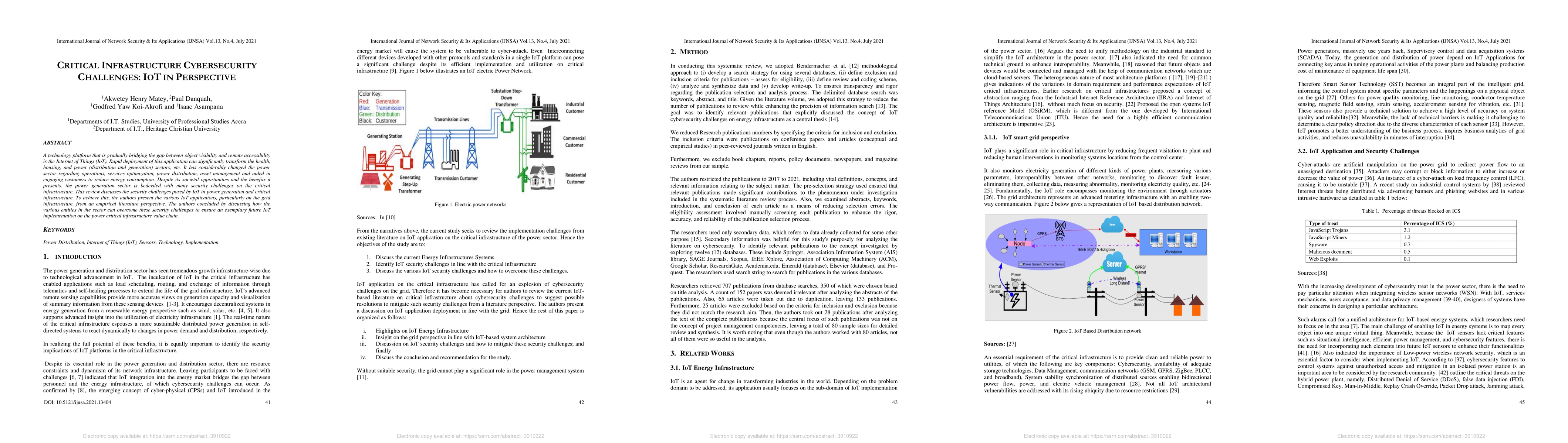 Thumbnail for Critical Infrastructure Cybersecurity Challenges: IoT In Perspective