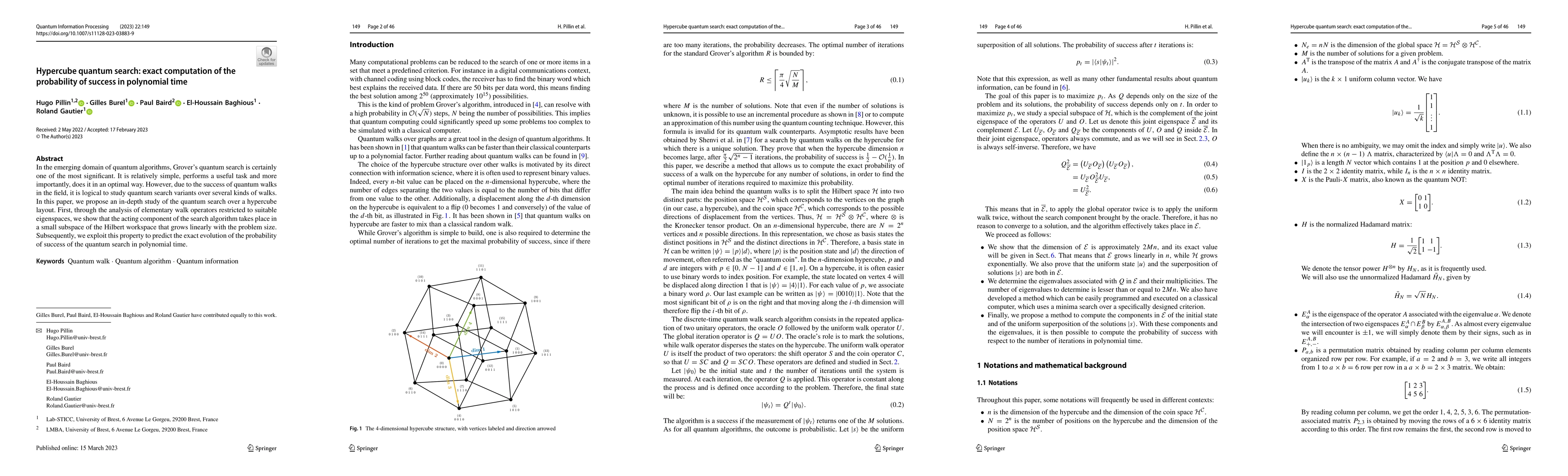Thumbnail for Hypercube Quantum Search: Exact Computation of the Probability of
  Success in Polynomial Time