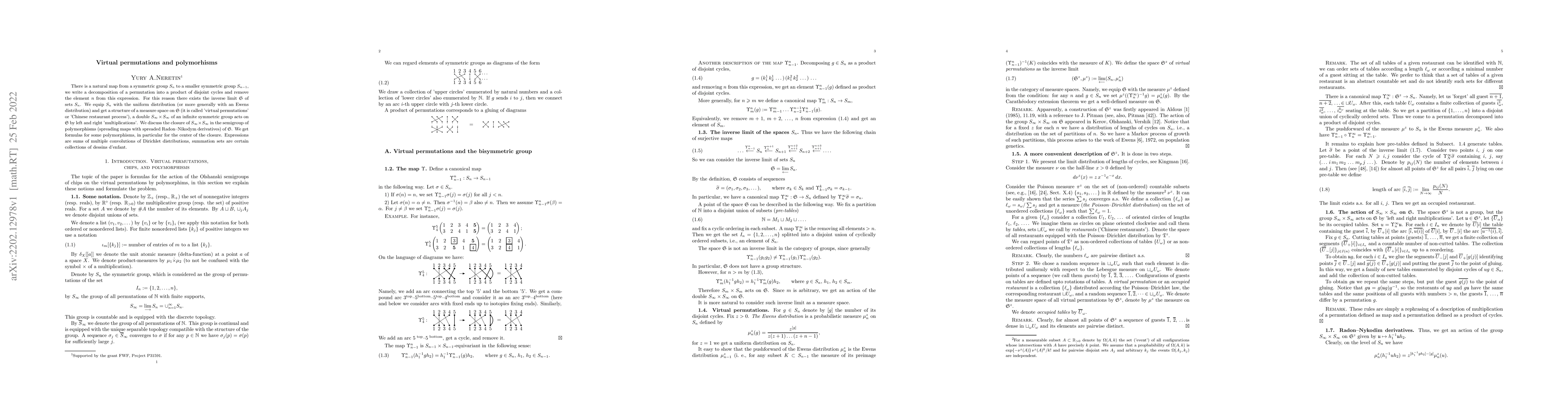 Thumbnail for Virtual permutations and polymorhisms