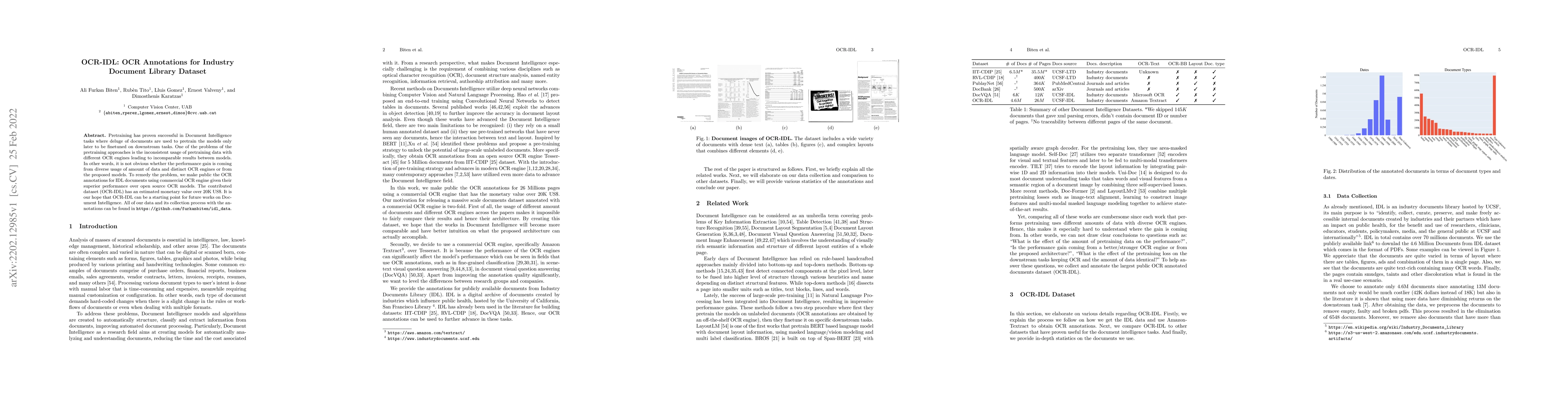 Thumbnail for OCR-IDL: OCR Annotations for Industry Document Library Dataset