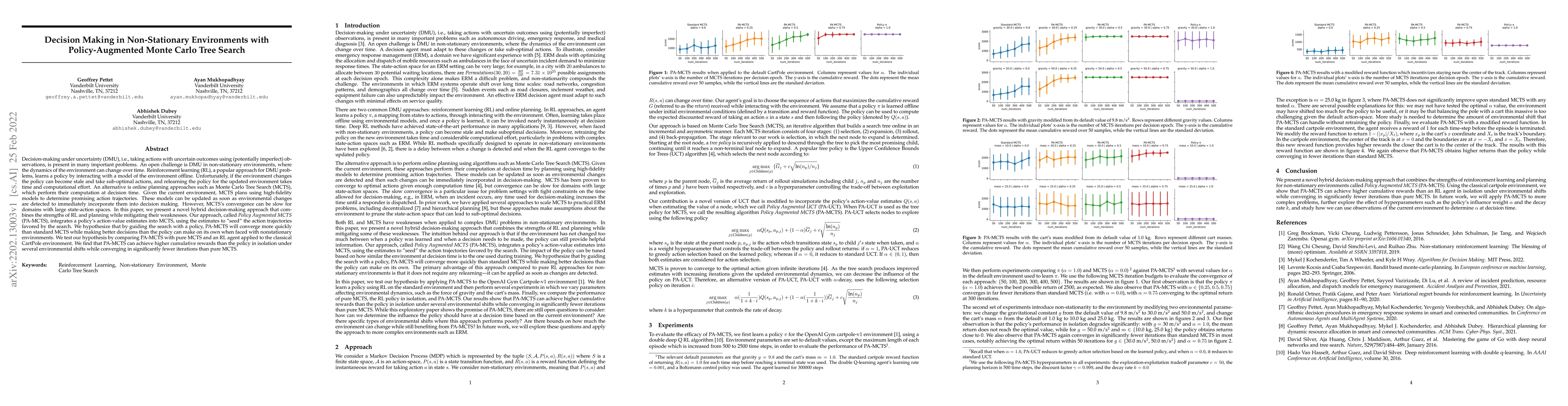 Thumbnail for Decision Making in Non-Stationary Environments with Policy-Augmented
  Monte Carlo Tree Search