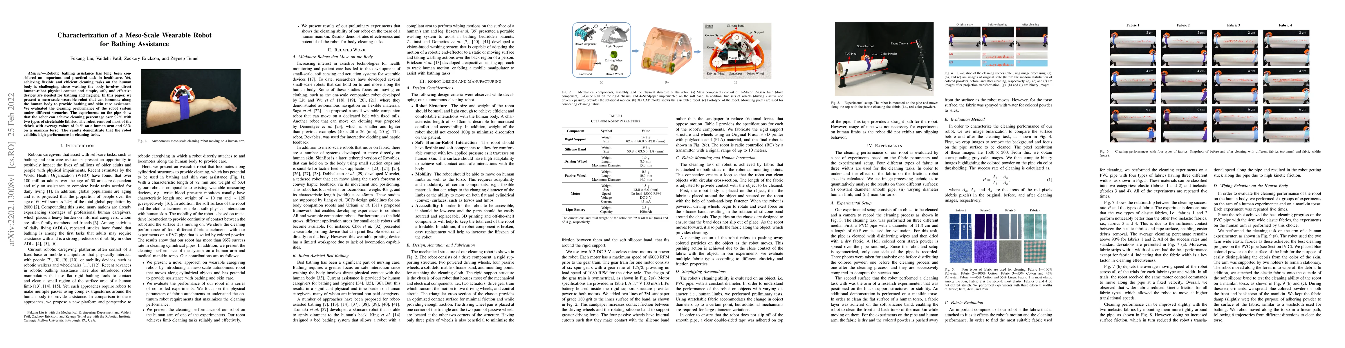 Thumbnail for Characterization of a Meso-Scale Wearable Robot for Bathing Assistance