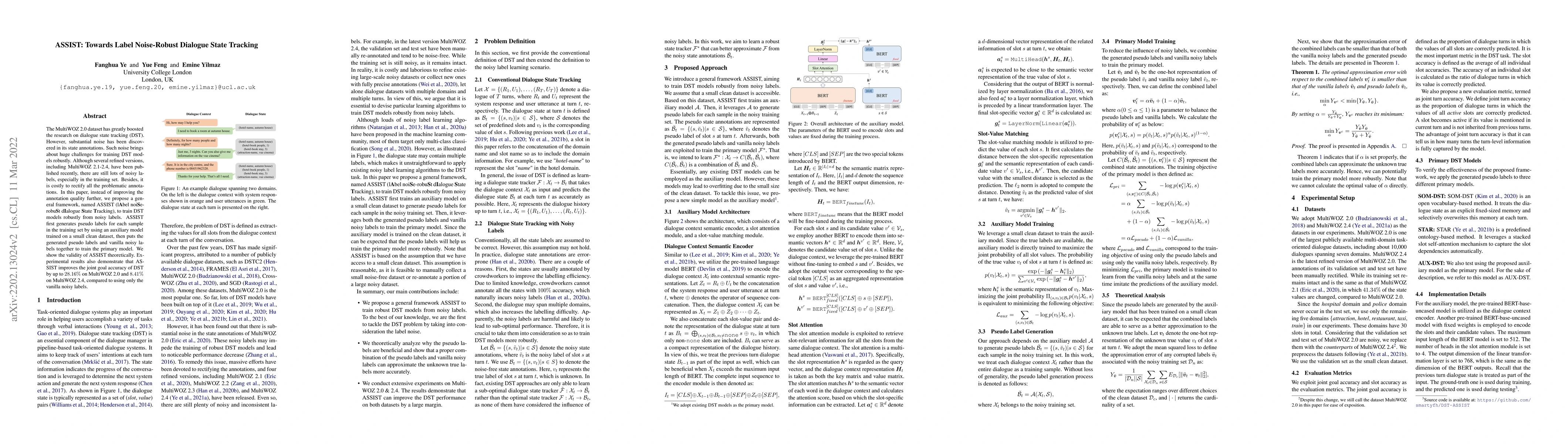 Thumbnail for ASSIST: Towards Label Noise-Robust Dialogue State Tracking