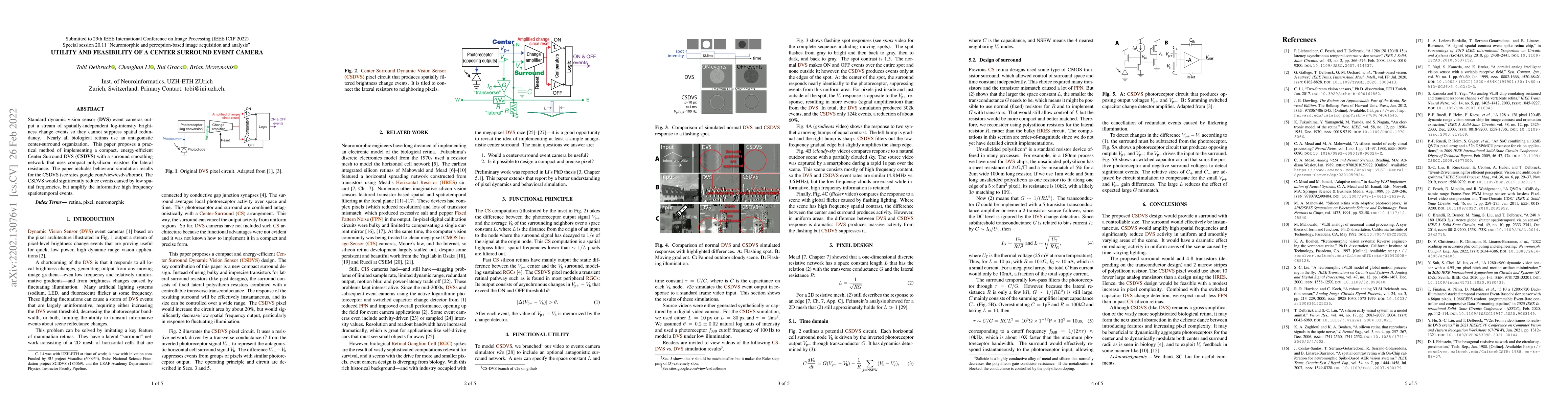 Thumbnail for Utility and Feasibility of a Center Surround Event Camera