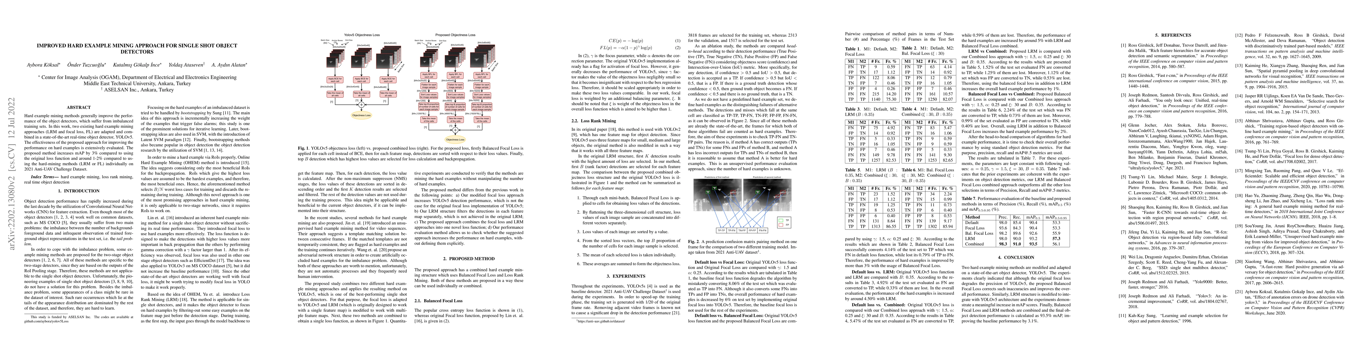 Thumbnail for Improved Hard Example Mining Approach for Single Shot Object Detectors
