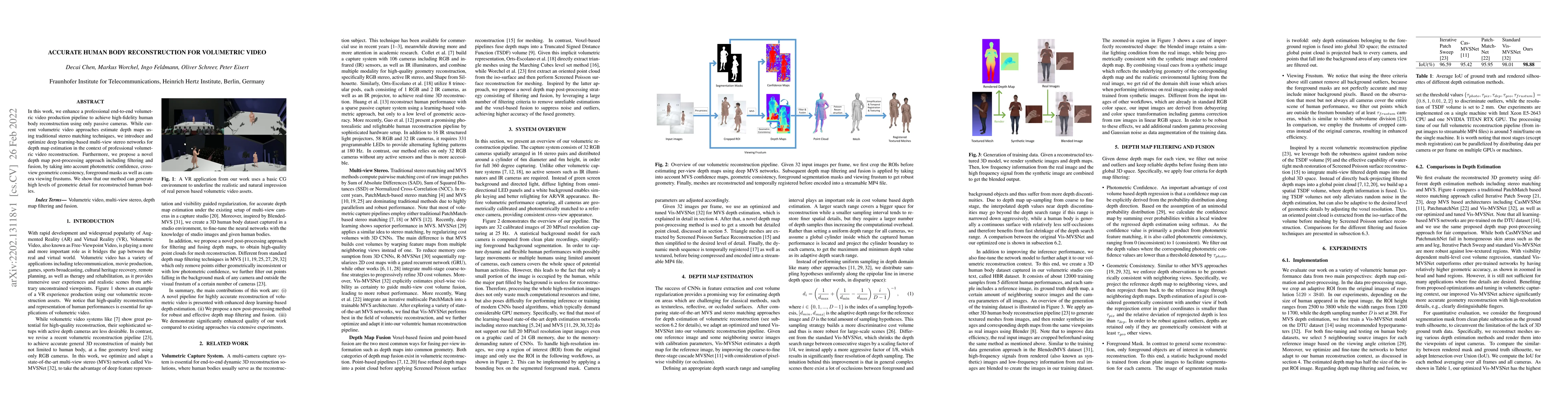 Thumbnail for Accurate Human Body Reconstruction for Volumetric Video