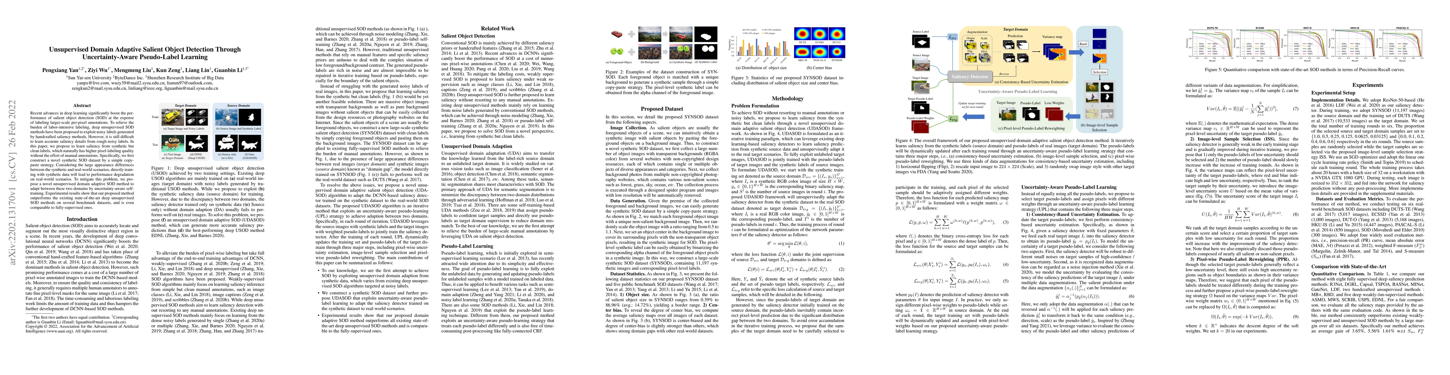 Thumbnail for Unsupervised Domain Adaptive Salient Object Detection Through
  Uncertainty-Aware Pseudo-Label Learning