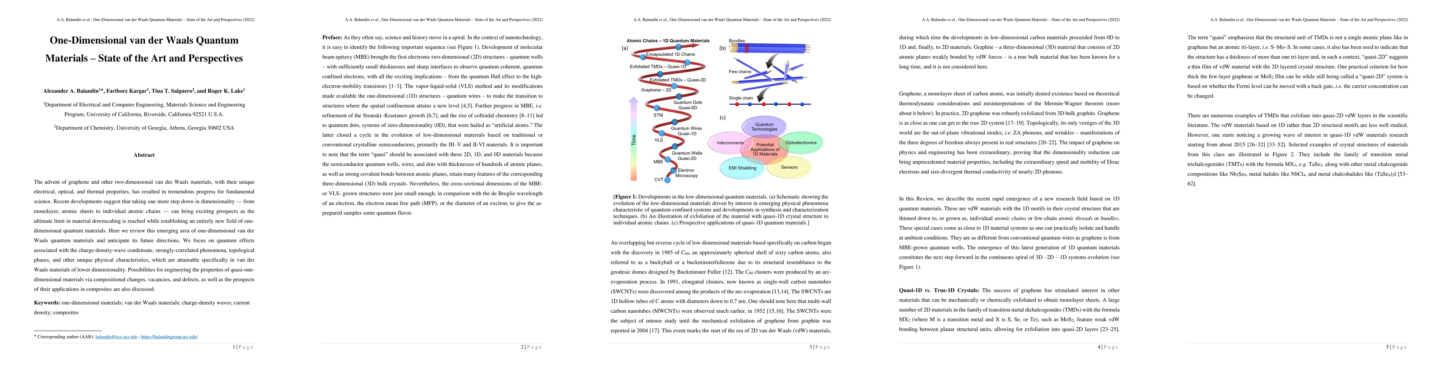 Thumbnail for One-Dimensional van der Waals Quantum Materials -- State of the Art and
  Perspectives