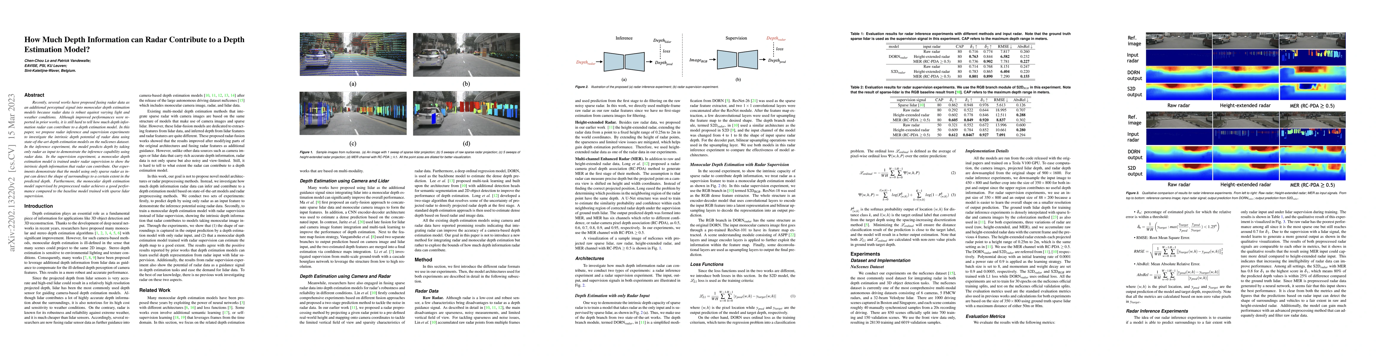 Thumbnail for How Much Depth Information can Radar Contribute to a Depth Estimation
  Model?