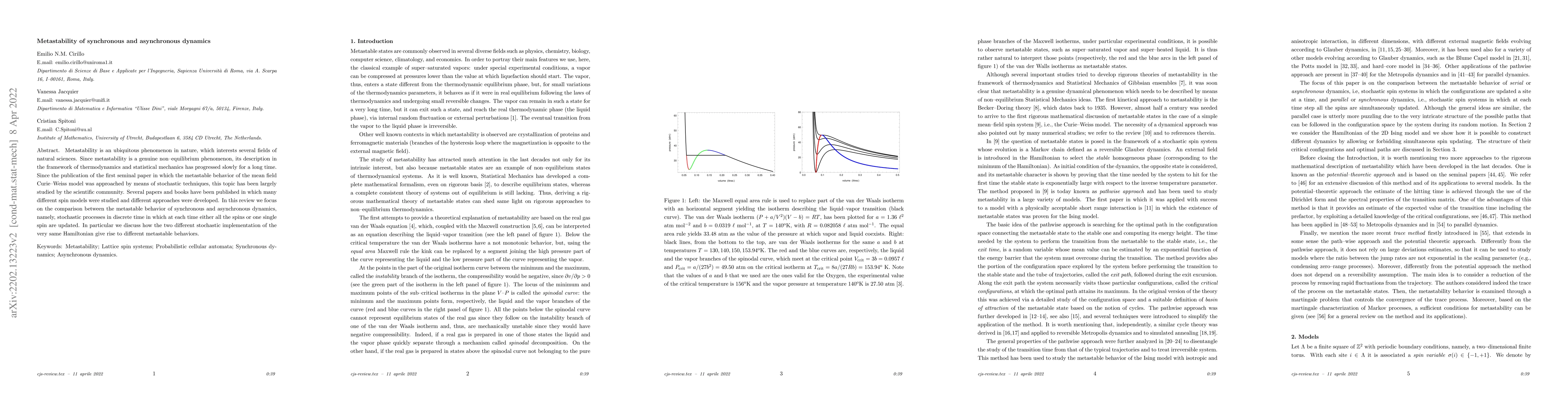 Thumbnail for Metastability of synchronous and asynchronous dynamics